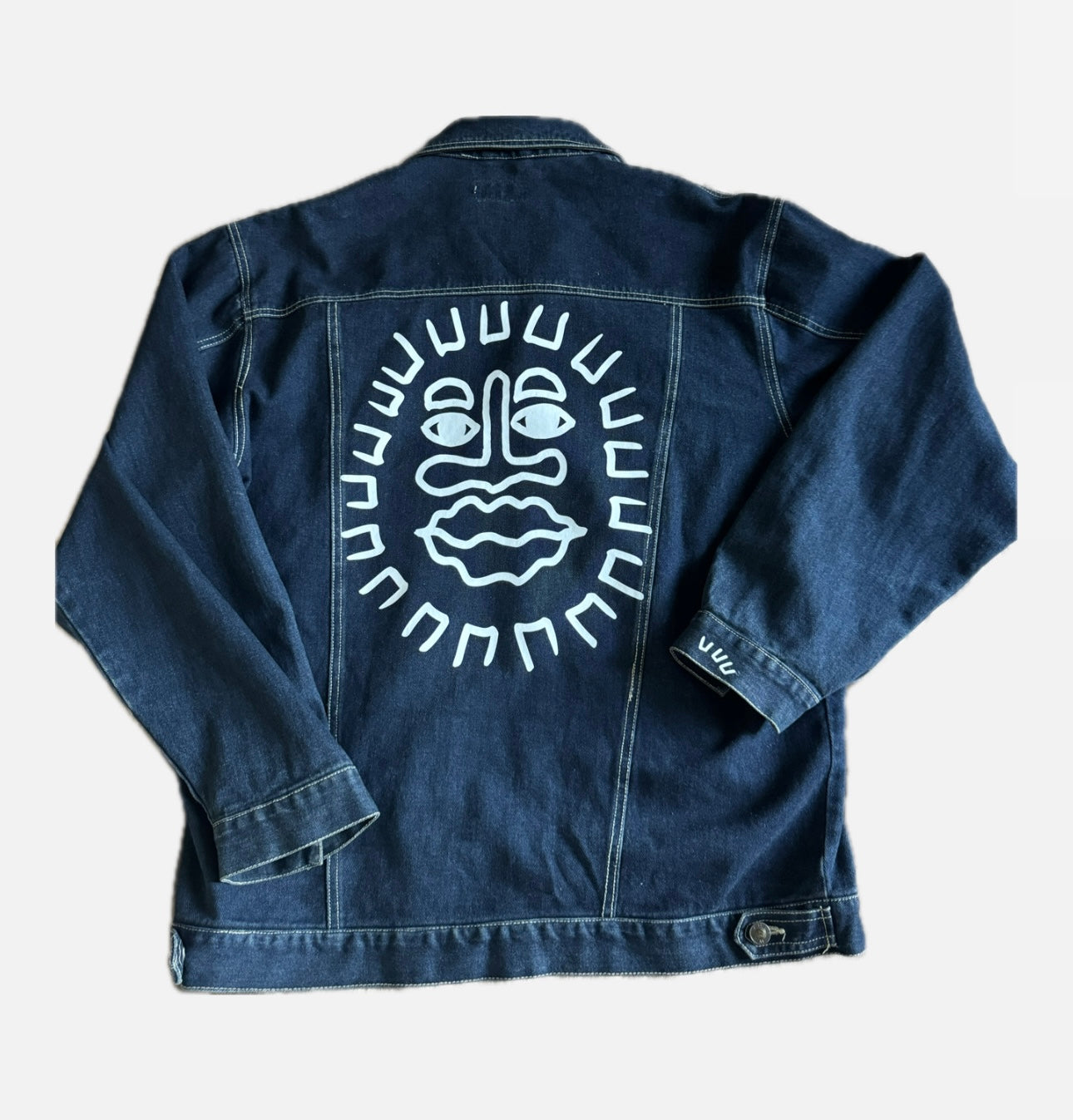 Denim jacket "The Sun Man" L/XL