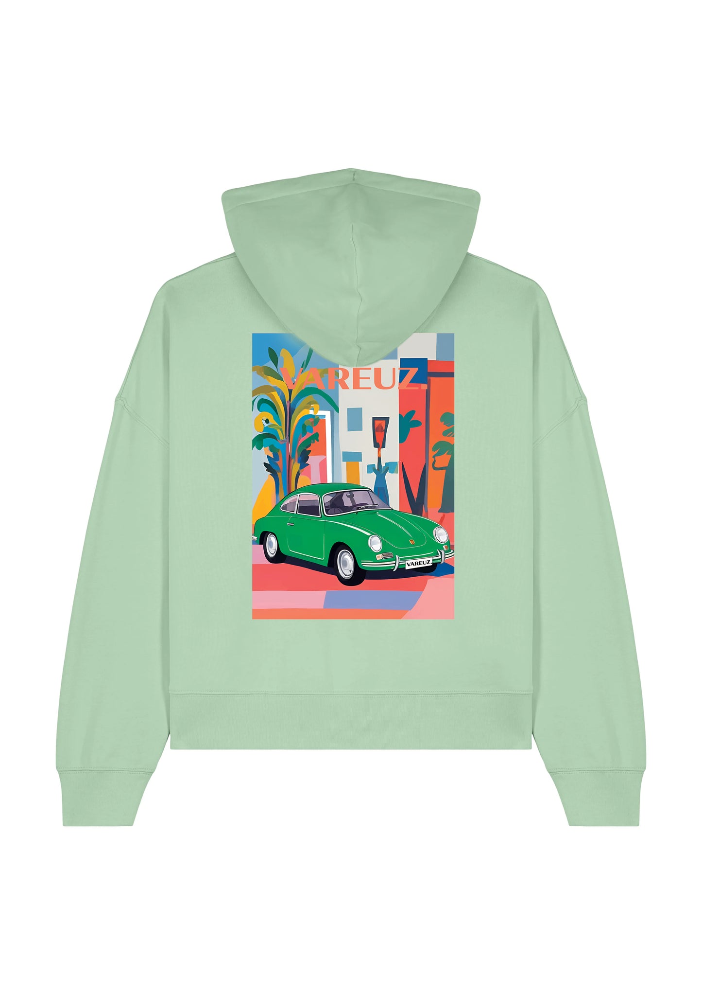 SWEAT CAPUCHE FEMME "PORSCHE VERTE"